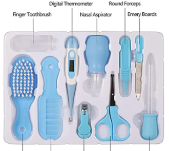 10 Pcs Newborn Baby Kids Health Care Kit Set ,Portable Baby Care Kit Nursing Baby Heath and Grooming